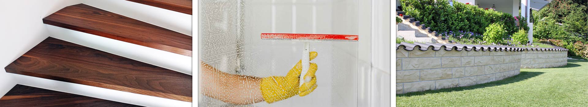 Banner mit drei Wandbildern, Motive: Tiberfigur, Meerblick, James Bond