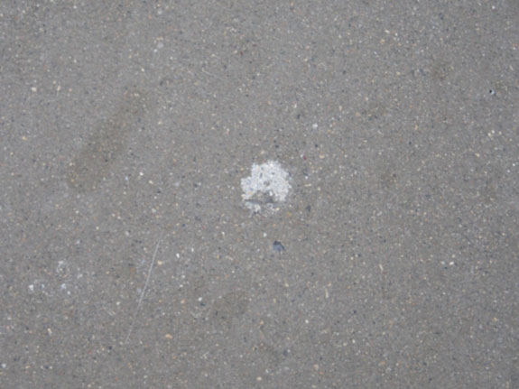 dunkel verfärbte Bereiche im Sichtestrich