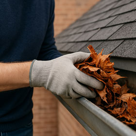 Eingeschäumte Fassadenfläche wird mit Wischgummi abgezogen